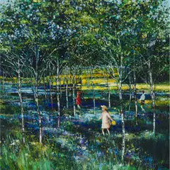 Mary Gallagher, VERDANT WOODLAND, oil on canvas