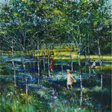 Mary Gallagher, VERDANT WOODLAND, oil on canvas