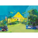 Claire Harrigan, PINEAPPLE GATE, acrylic on paper