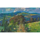 John Cunningham, CAUMONT SUR ORNE, NORMANDY, oil on canvas