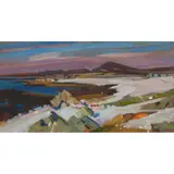 John Cunningham, RAISED BEACHES, COLONSAY, oil on canvas