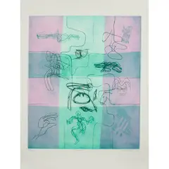 Stanley William Hayter, SCRAP BOOK, 1982, Engraving with scorper and soft ground etching, 55/100