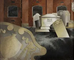 Gordon Bowyer, TWICKENHAM CHURCHYARD, gouache and pencil on paper
