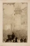 Jean Emille Laboureur, SKYSCAPE EN CONSTRUCTION, NEW YORK (SECOND STATE), 1910, etching, 2/4