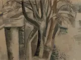 Paul Nash, PONT ROYALE, PARIS, 1925, pencil and watercolour on paper