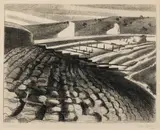 Paul Nash, THE STRANGE COAST (POSTAN L10), 1920, lithograph, 4/30