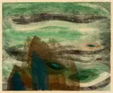 Harry Bertoia, UNTITLED, monotype on rice paper