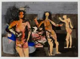 Keith Vaughan, THREE RED BATHERS, 1944