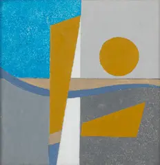 George Dannatt, SQUARED LANDSCAPE, 1994, oil on MDF