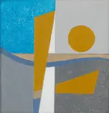 George Dannatt, SQUARED LANDSCAPE, 1994, oil on MDF