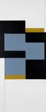 George Dannatt, GREY AND BLACK INTERLOCKED PLANES, 2007, oil and pencil on canvas