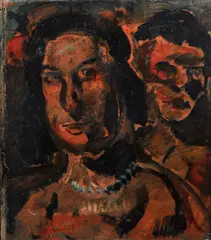 Georges Rouault, DEUX TÊTES DE FEMMES, c.1902–1909, oil on board