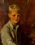 David Jagger, PORTRAIT OF A BOY, c.1928-1929, oil on panel