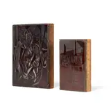 Roy De Maistre, ENGRAVING PLATES FOR 'MADONNA & CHILD' AND 'THE ARTIST'S STUDIO', c.1944, steel/copper engraving plate on wooden blocks