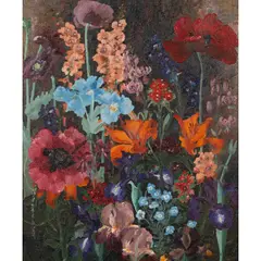 Cedric Morris, THE BLUE POPPY, 1932, oil on canvas