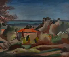 Bernard Meninsky, LANDSCAPE, NEAR CAGNES, oil on canvas