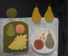 FRUIT, 2009 by Mary Fedden, oil on canvas,, sold Oct 2025