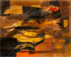 Sandra Blow, UNTITLED, c.1958, oil and sand on canvas