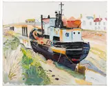 Fred Yates, THE BOAT, oil on canvas
