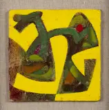 Gabriel Weissmann, CONGO MASK, 1995, oil on board