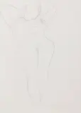 William Turnbull, FIGURE STUDY, pencil on paper