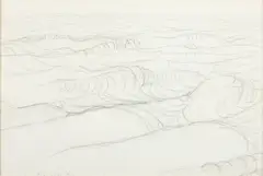 Karl Weschke, THE SEA, 1967, pencil on paper
