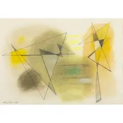 John Wells, DRAWING 68/17D, 1968, pencil (lower left), further signed