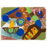 Roger Hilton, GOUACHE, 1974, initialled and dated in charcoal (lower right), gouache on paper