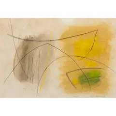 John Wells, DRAWING 80/6D, 1968, pencil (lower right), further signed