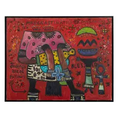 Alan Davie, ENDINGS ARE AS FOLLOWS, 2006 (OPUS O.1835), oil on canvas