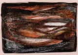 CORNISH SEA, 1965 by Tony O'Malley, ink, oil and watercolour on paper, sold Oct 2025