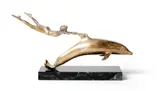 David Wynne, BOY WITH A DOLPHIN, 1979, the marble stamped and numbered DAVID WYNNE 59/250 / MAPPIN & WEBB