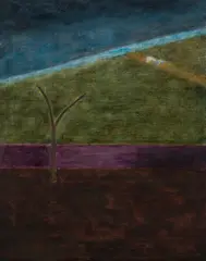 Craigie Aitchison, LANDSCAPE WITH TREES, c.1971, oil on canvas