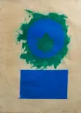 Robyn Denny, BLUE AND GREEN FORMS, 1959, oil on paper