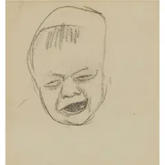Samuel Peploe, HEAD OF A CHILD, Charcoal