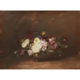 John Henderson, WILDFLOWERS STILL LIFE, oil on canvas