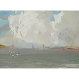 James Kay, ON THE CLYDE ESTUARY, gouache