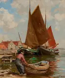 William Marshall Brown, VOLENDAM, oil on canvas
