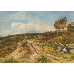 A REST BY THE WAY by Samuel Bough, watercolour, sold Oct 2025