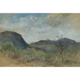 James Cassie, BRAEMAR - '76, watercolour on brown paper