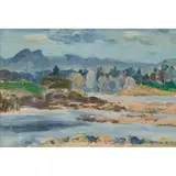 NEAR FORD, LOCH MELFORD by Mary Nicol Neill Armour, oil on board, sold Oct 2025