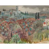 William Wilson, LANDSCAPE IN TUSCANY, watercolour