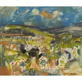 James D. Robertson, KNOCKBUCKLE FIELD, gouache