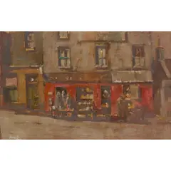 Ernest Hood, CAMBRIDGE LANE, oil on board