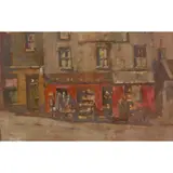 Ernest Hood, CAMBRIDGE LANE, oil on board
