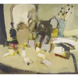 Tom McKendrick, STILL LIFE WITH MIRROR, oil on canvas