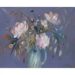 Joan Renton, PEONIES, oil on canvas