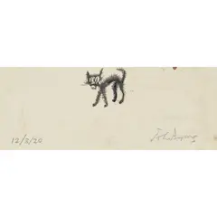 John Byrne, SCAREDY CAT, charcoal