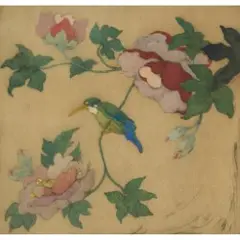 Elyse Ashe Lord, KINGFISHER, etching with hand-colouring