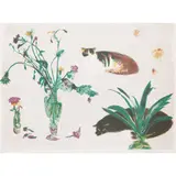 Elizabeth Blackadder, CATS AND FLOWERS, 1979-80 (ALLAN 10), lithograph on Velin Arches paper, published by Senefelder Press and Mercury Gallery, London